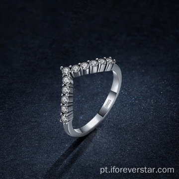 Venda quente s925 anéis de prata anéis de faixa de noivado